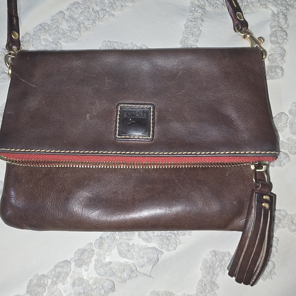 Dooney & Bourke Brown Leather Crossbody Bag